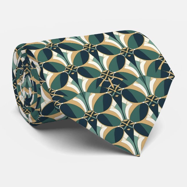 Elegant art deco pattern tiled  tie (Rolled)