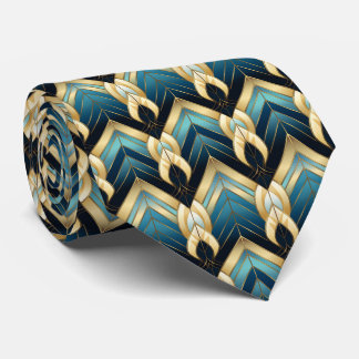 Elegant art deco pattern tiled  tie