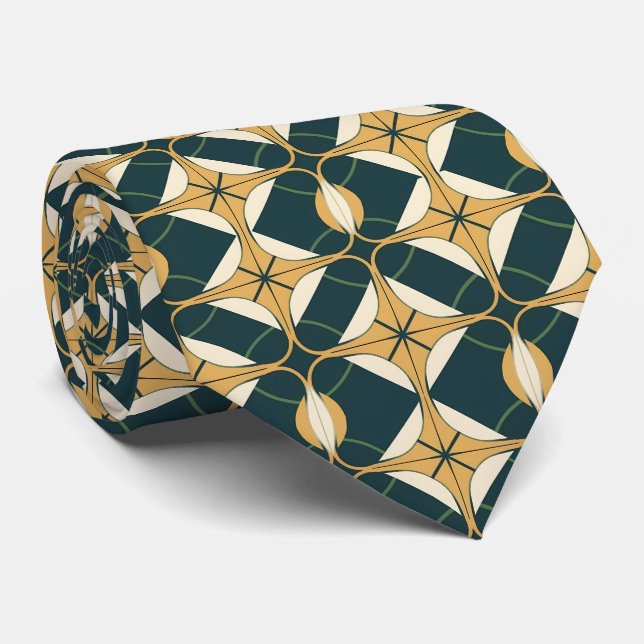 Elegant art deco pattern tiled  tie (Rolled)