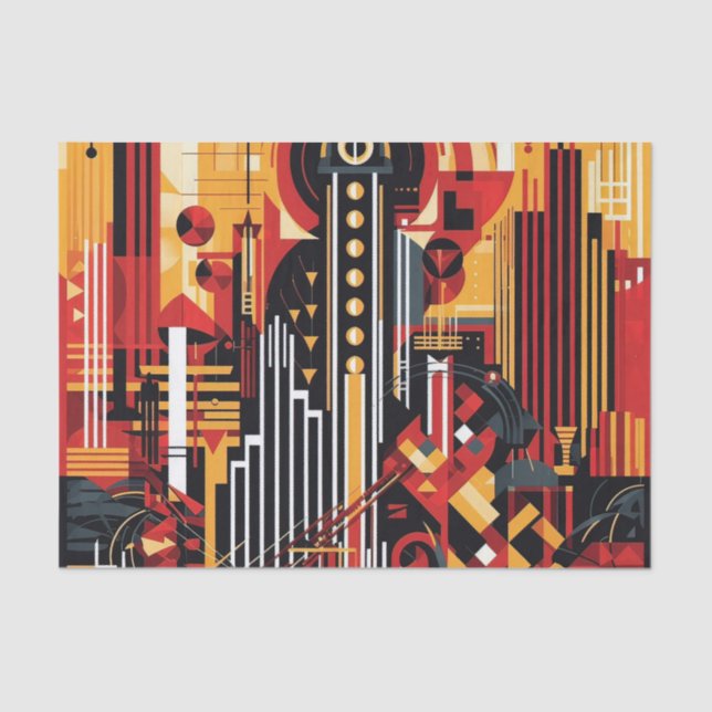 Elegant art deco pattern  tissue paper (Front)