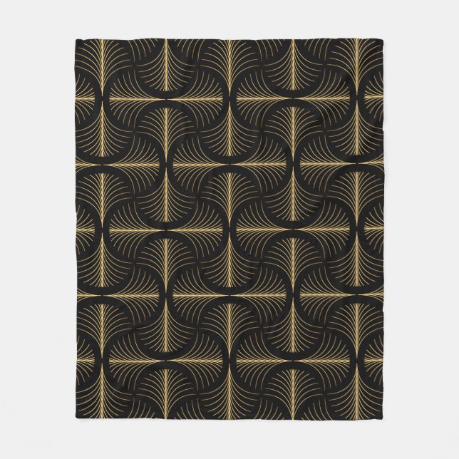 Elegant Art Deco style seamless repeat pattern wit Fleece Blanket (Front)