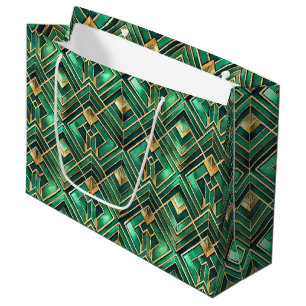 Elegant Art Deco tiled pattern Large Gift Bag