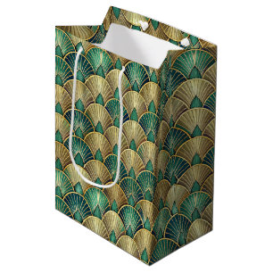 Elegant Art Deco tiled pattern  Medium Gift Bag