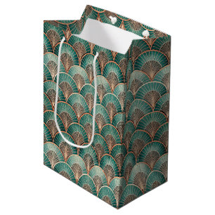 Elegant Art Deco tiled pattern  Medium Gift Bag