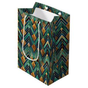 Elegant Art Deco tiled pattern  Medium Gift Bag
