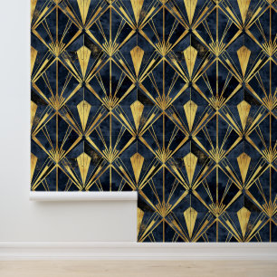 Elegant art deco tiled pattern wallpaper