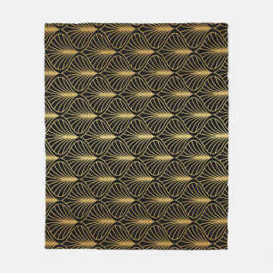 Elegant Art Deco: Vintage Abstract Fleece Blanket