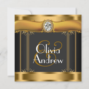 Elegant Art Deco Wedding Invitation