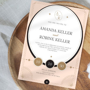 Elegant Art Deco Wedding Invitation
