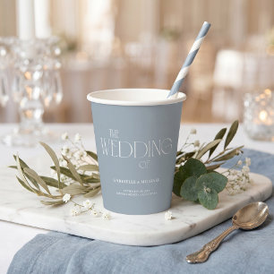 Elegant Art Deco Wedding Welcome Sign Paper Cups