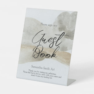 Elegant Art Exhibition Show Guest Book Sign