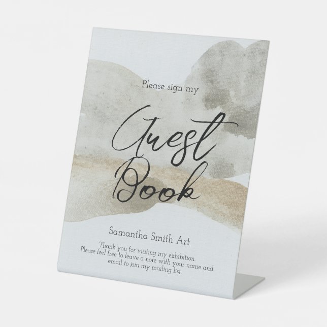 Elegant Art Exhibition Show Guest Book Sign (Front)