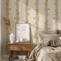Elegant Art Nouveau Delicate Iris Floral Pastel