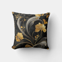 Elegant Art Nouveau Golden Flora
