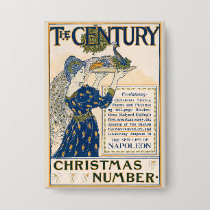Elegant Art Nouveau Lady With Peacock Winter