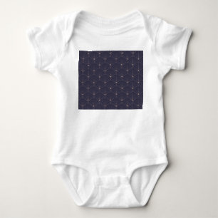 Elegant art nouveau, minimalist pattern. baby bodysuit