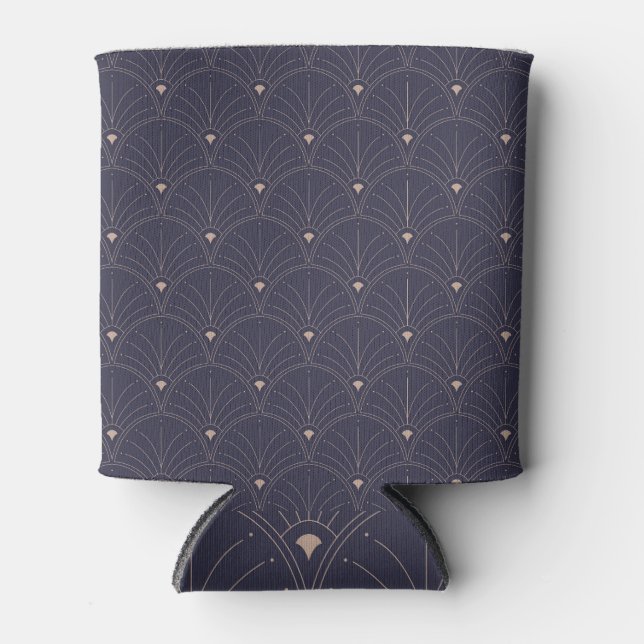 Elegant art nouveau, minimalist pattern. can cooler (Front)