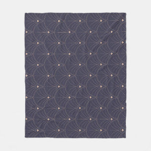 Elegant art nouveau, minimalist pattern. fleece blanket
