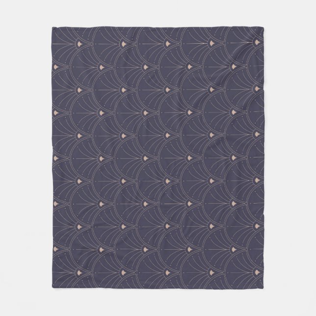 Elegant art nouveau, minimalist pattern. fleece blanket (Front)