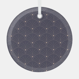 Elegant art nouveau, minimalist pattern. glass tree decoration