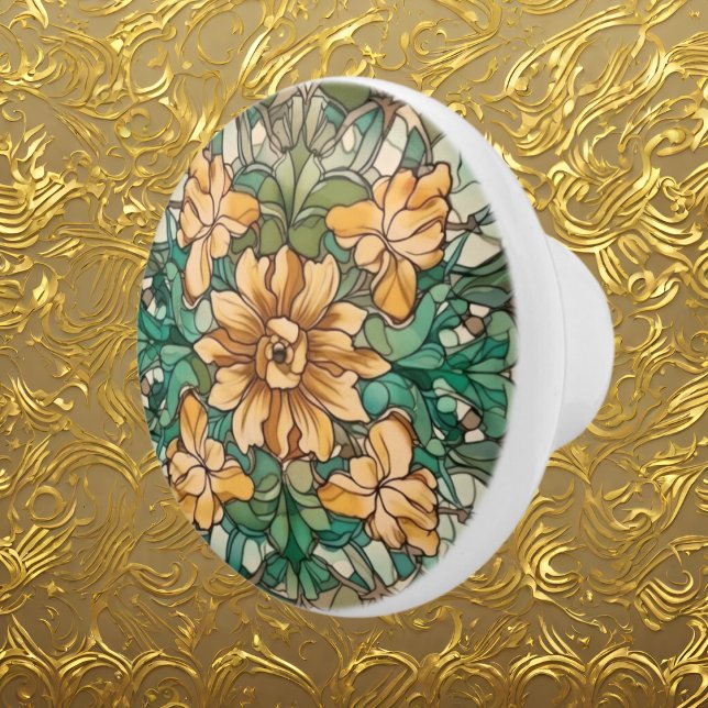 elegant art nouveau pattern  ceramic knob (Creator Uploaded)