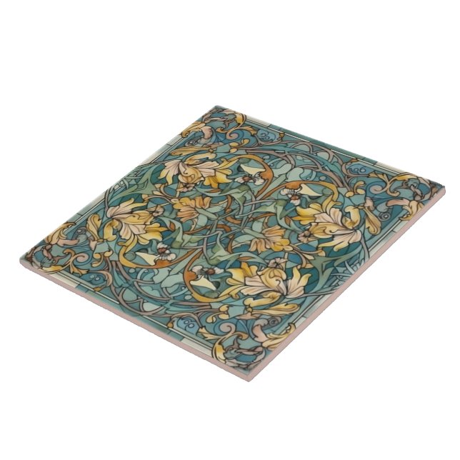 Elegant art nouveau pattern  tile (Side)