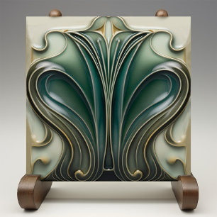 Elegant Art Nouveau Tile