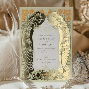 Elegant Art Nouveau Wedding Floral Design