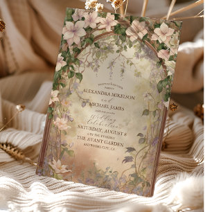 Elegant Art Nouveau Wedding Invitation
