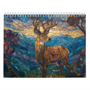 Elegant Art   Tiffany Style Stained Glass Wall Calendar