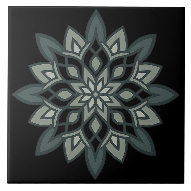 Elegant Artisan Accent Ceramic Tile (Front)