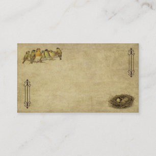 Elegant & Artistic Birds And Nest- Business Card