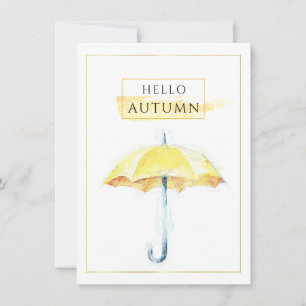 Elegant & Artistic Golden Autumn Umbrella Drawing