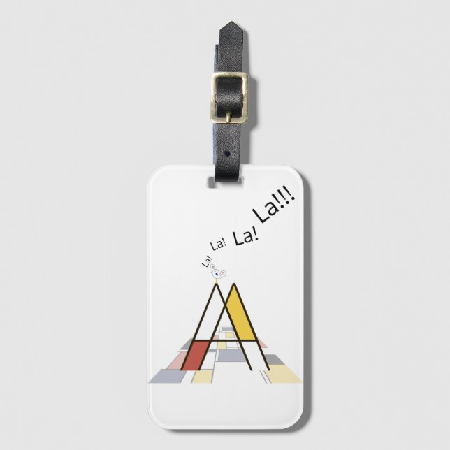 Elegant artistic letter monogram. Letter A Luggage Tag (Front Vertical)