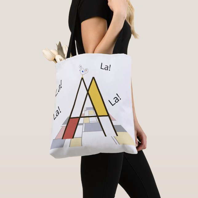 Elegant artistic letter monogram. Letter A Tote Bag (Close Up)