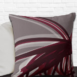 Elegant Artistic Ribbons Cushion<br><div class="desc">Grey and burgundy throw pillow features an artistic abstract ribbon design with shades of burgundy and grey with white accents on a grey background. This abstract composition is built on combinations of repeated ribbons, which are overlapped and interlaced to form an interesting abstract design. The grey, burgundy, white and wine...</div>