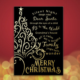 Elegant Artsy Christmas Tree Typography