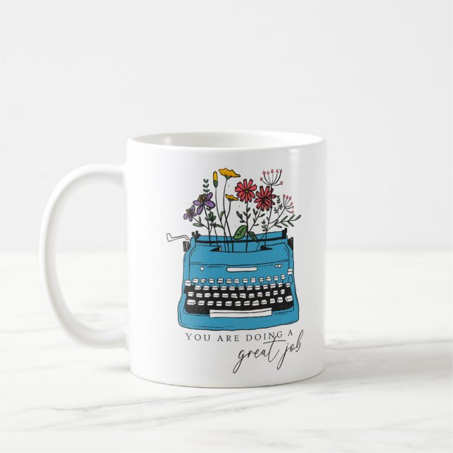 Elegant Artwork Motivational Work From Home Coffee Mug (Left)