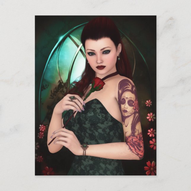 Elegant as a Rose Postcard (Front)