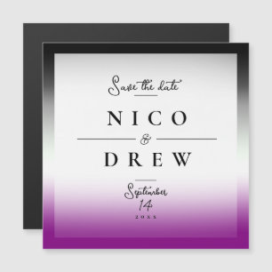 Elegant Asexual Pride Wedding
