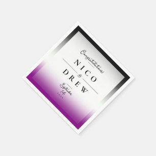 Elegant Asexual Pride Wedding Napkin