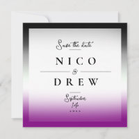 Elegant Asexual Pride Wedding