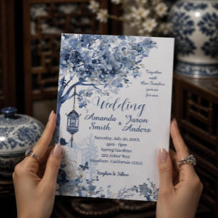 Elegant Asian-Inspired Romantic Wedding Invitation