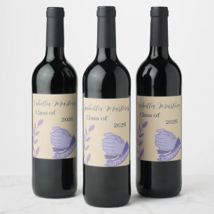 Elegant ASL Congratulations Graduation Bottle Wine Label