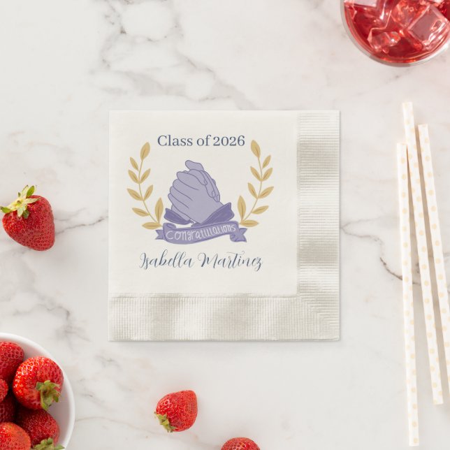 Elegant ASL Congratulations Party Napkins (Insitu)