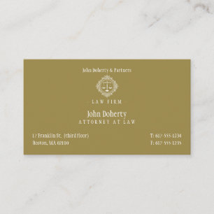 Elegant Attorney at Law   Law Firm Business Card