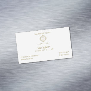 Elegant Attorney at Law Law Firm Magnetic Business Card