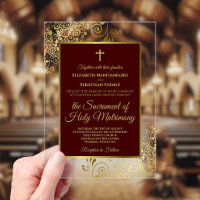 Elegant Auburn Brown & Gold Catholic Wedding