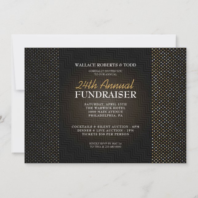 Elegant Auction Corporate Gala Fundraiser Invite (Front)