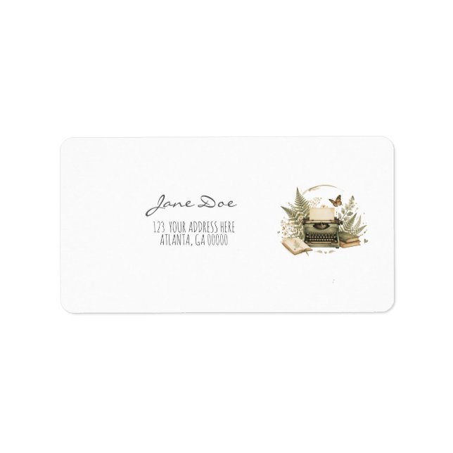 Elegant Author & Small Business Packaging Label (Front)